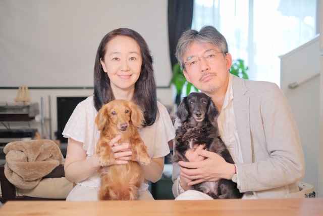 夫婦と犬